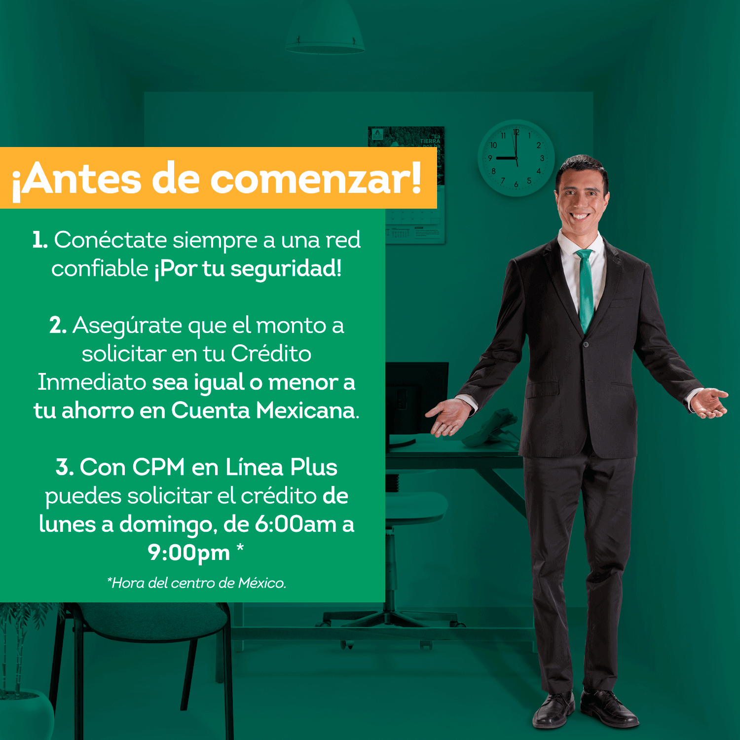 Infografía - Antes de comenzar CPM en Línea Plus